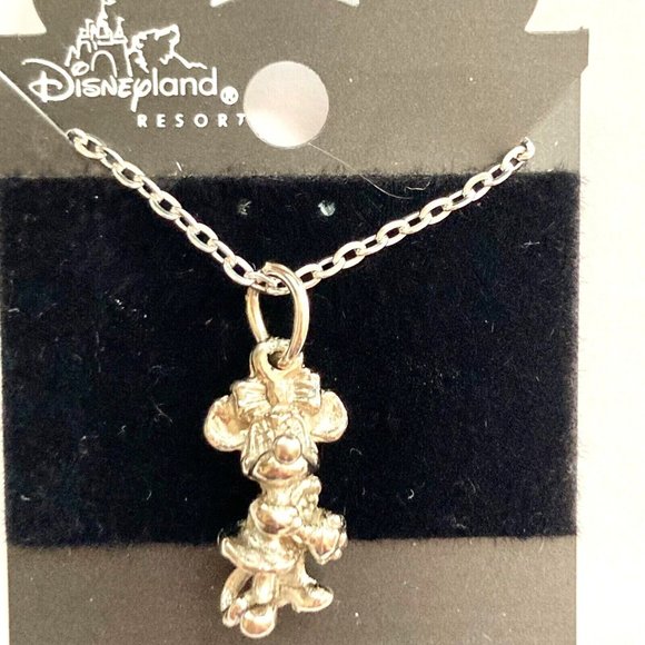 Vintage Disney Minnie Mouse Charm Pendant Necklace 18" Chain Disneyana - Picture 8 of 11